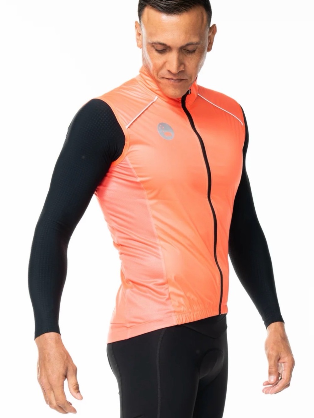 Wyn Republic UNISEX WINDSTOP GILET - SEE ME NOW size medium orange - Picture 2 of 16